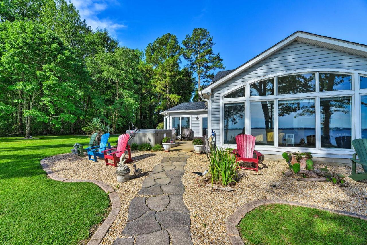 Bayfront Blounts Creek Home Private Beach And Dock! Whichard Beach Luaran gambar
