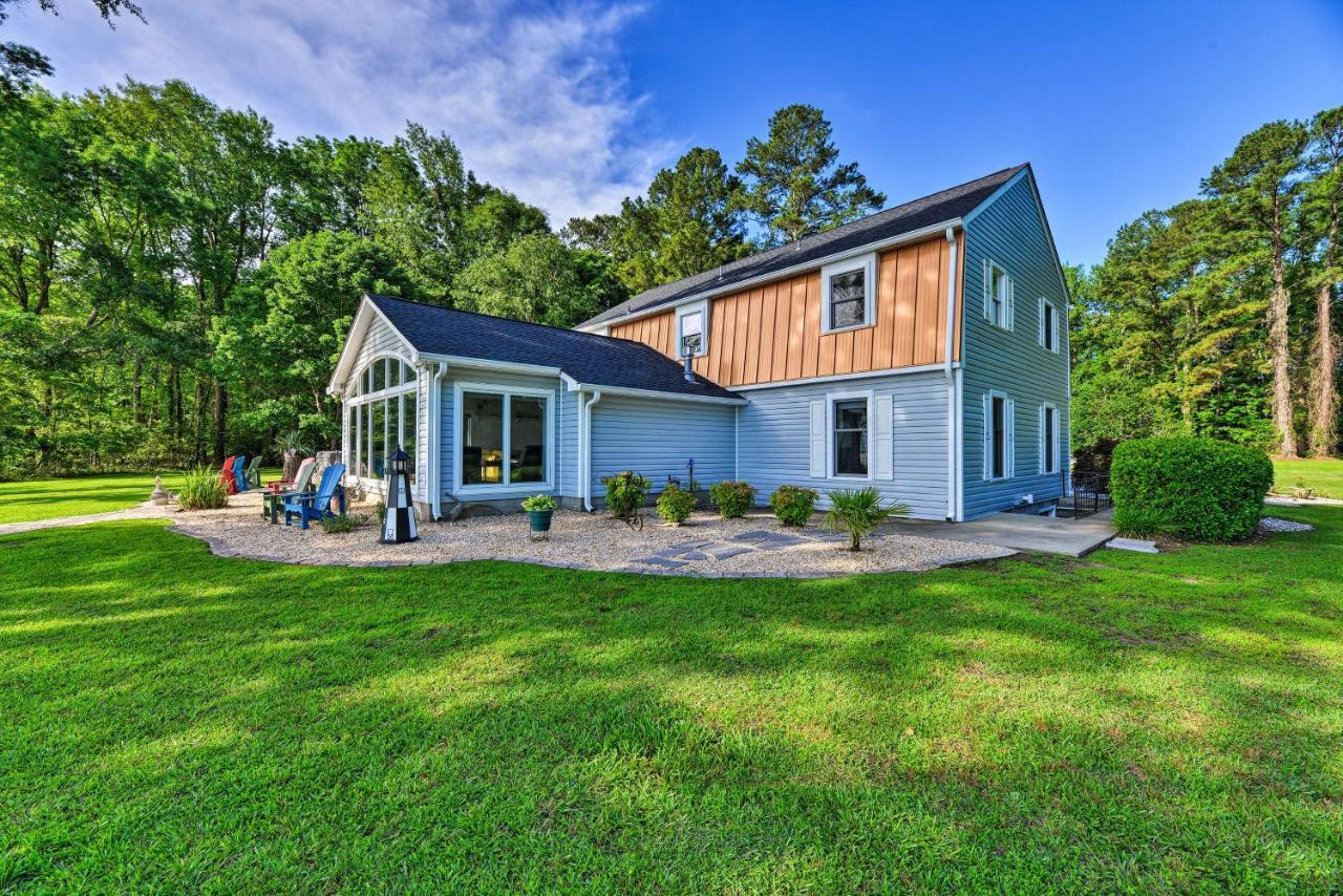 Bayfront Blounts Creek Home Private Beach And Dock! Whichard Beach Luaran gambar