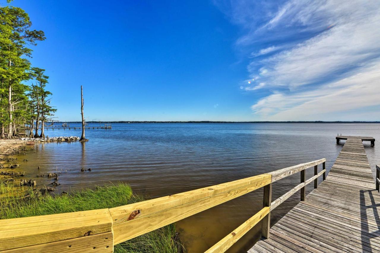 Bayfront Blounts Creek Home Private Beach And Dock! Whichard Beach Luaran gambar