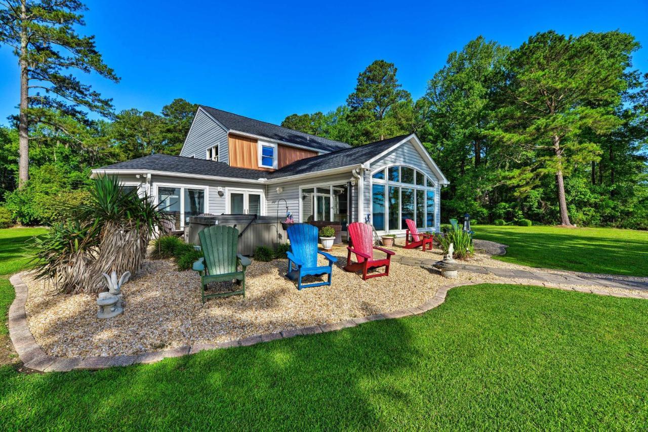 Bayfront Blounts Creek Home Private Beach And Dock! Whichard Beach Luaran gambar